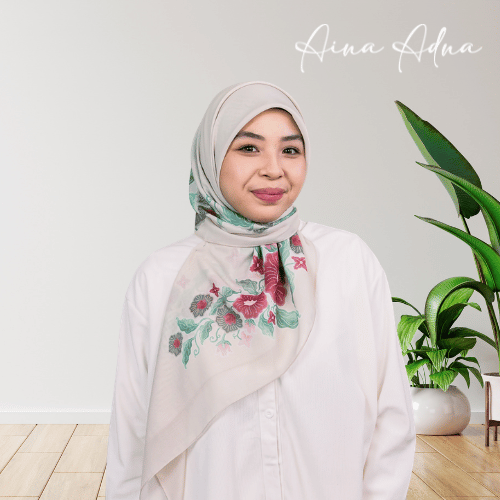 CREAM WITH RED FLOWERS